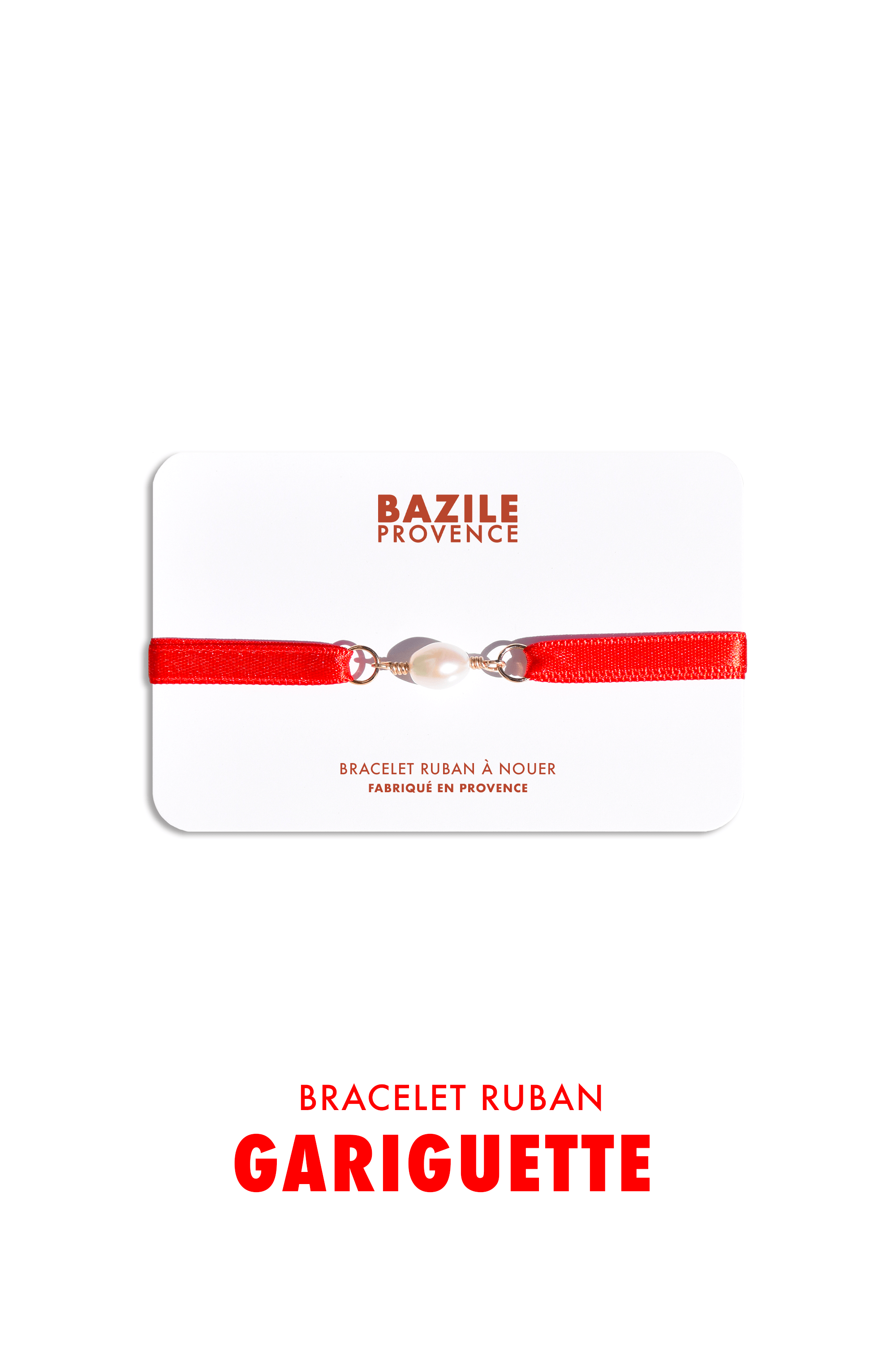 Bracelet ruban | Rouge Gariguette
