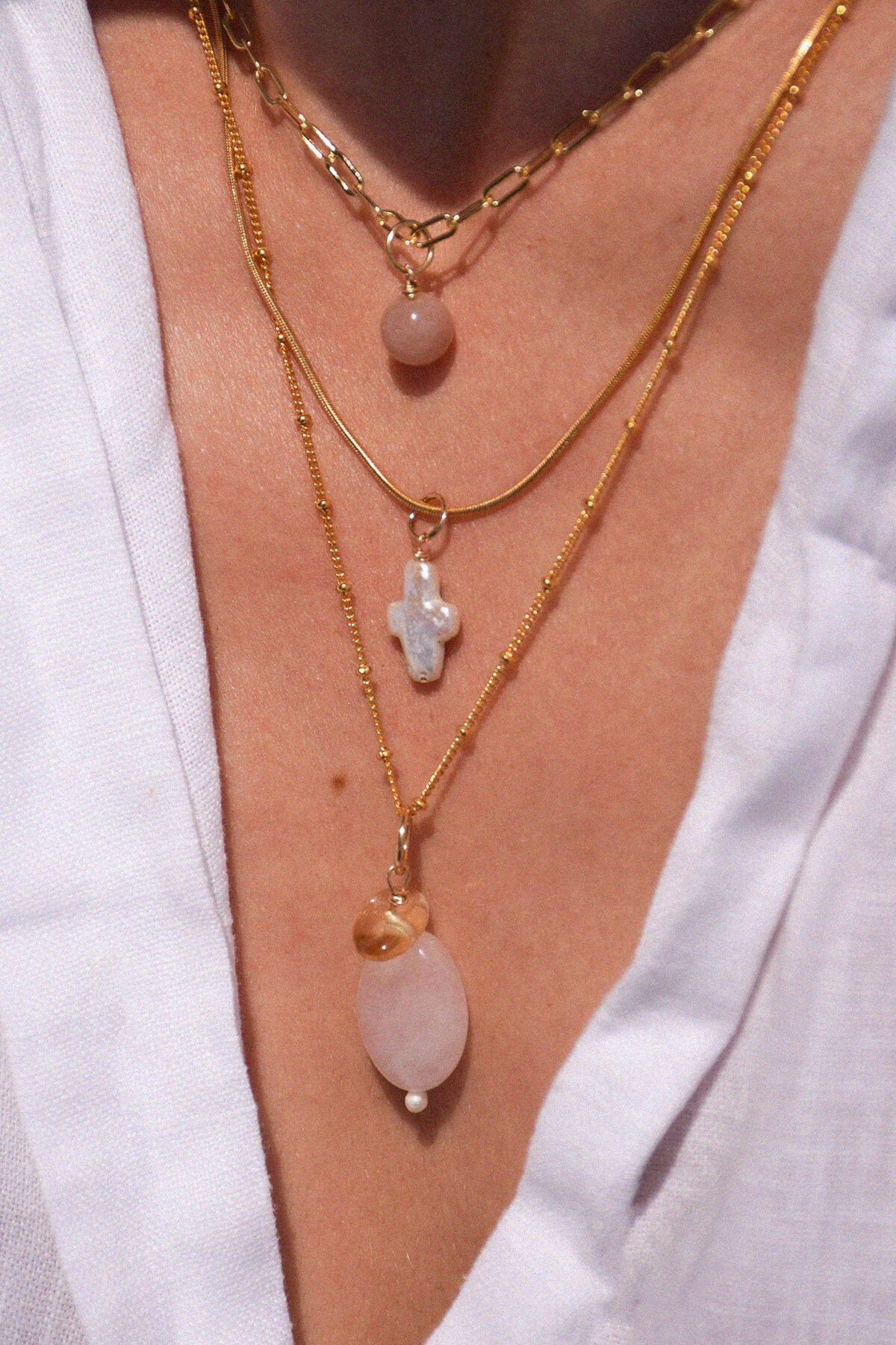 PERLE DE CULTURE CROIX | PENDENTIF