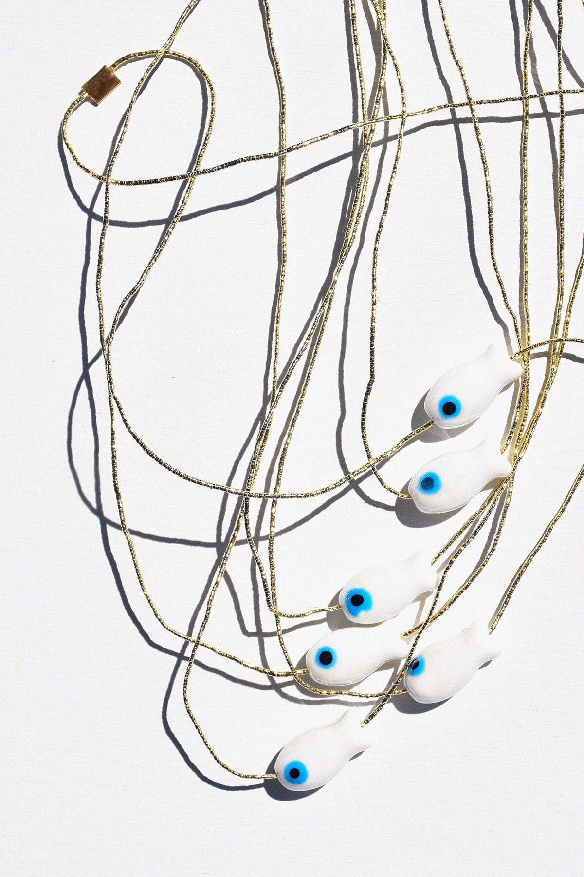 PESCADO | Collier fil d'or et poisson