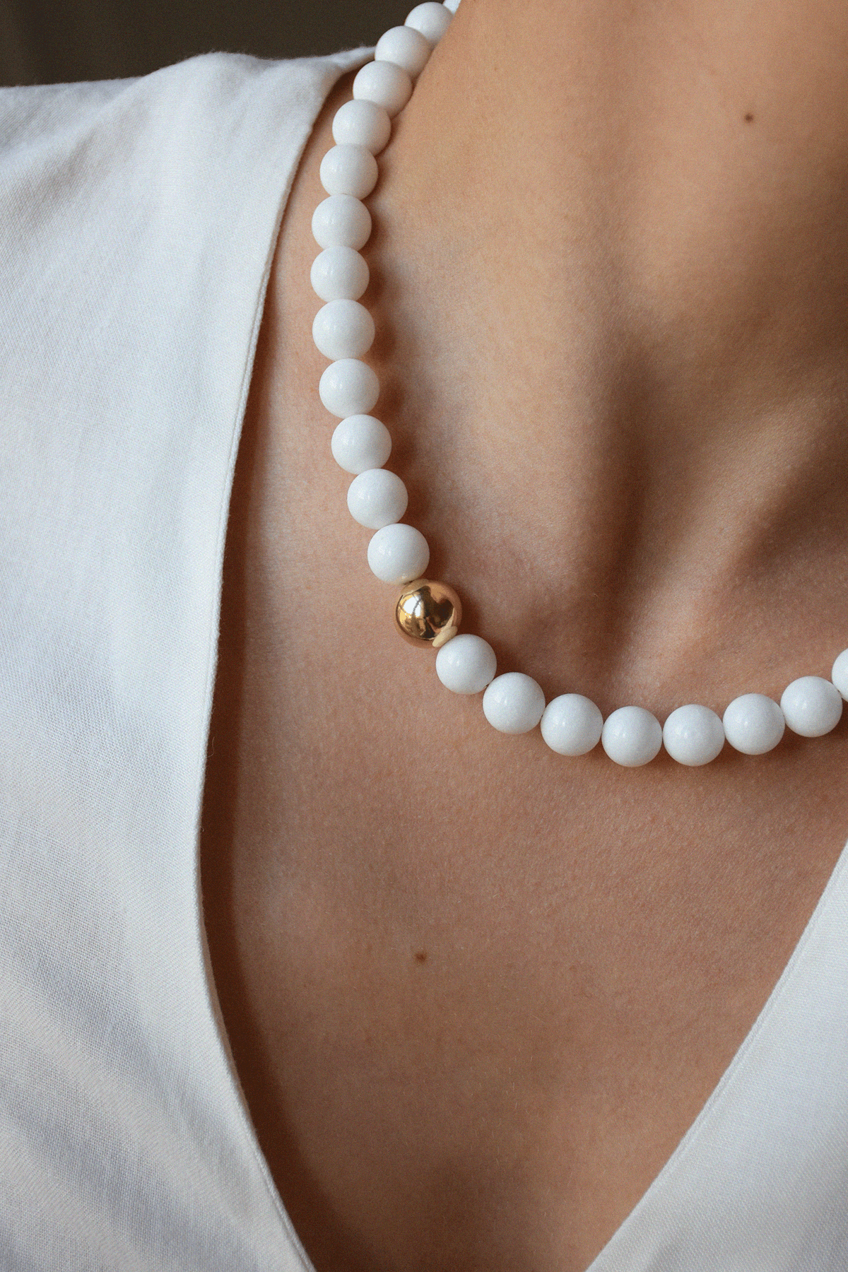 Olivia | Collier perles de jade