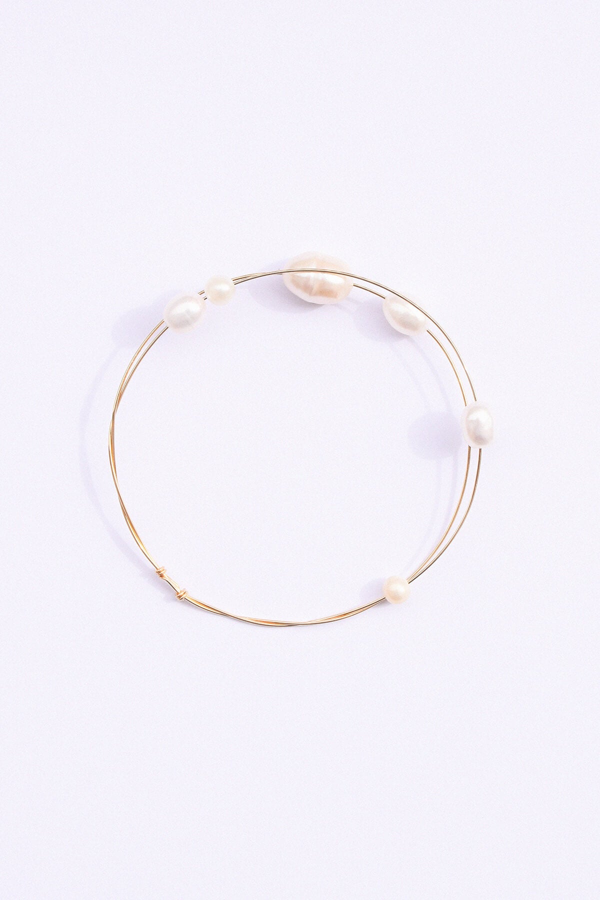 Jonc ALBA en perles blanches