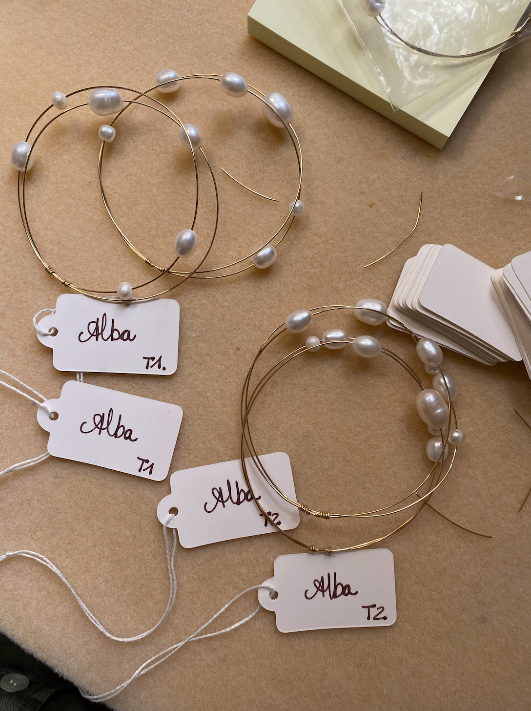 Jonc ALBA en perles blanches