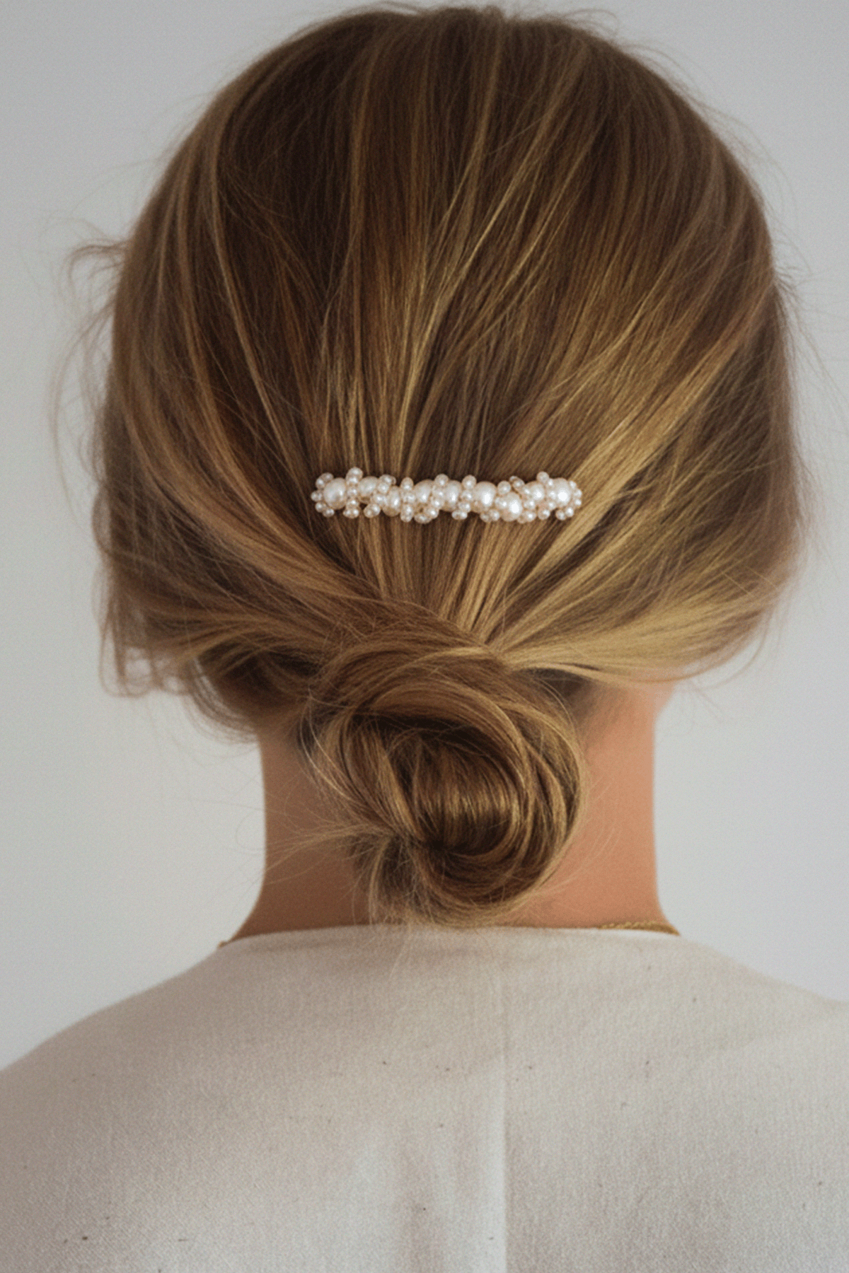 Peigne doré | Perles de culture blanches