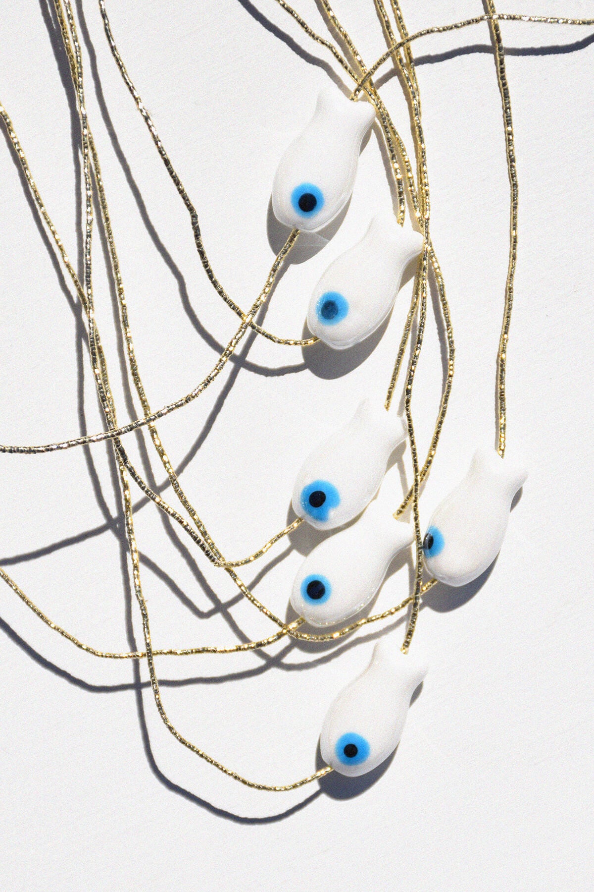 PESCADO | Collier fil d'or et poisson