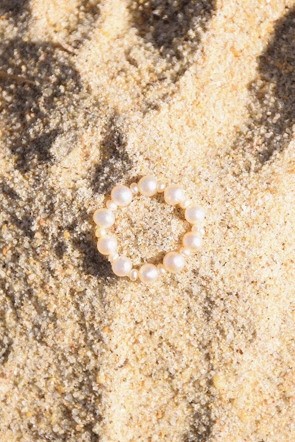 Establon | Bague perles blanches