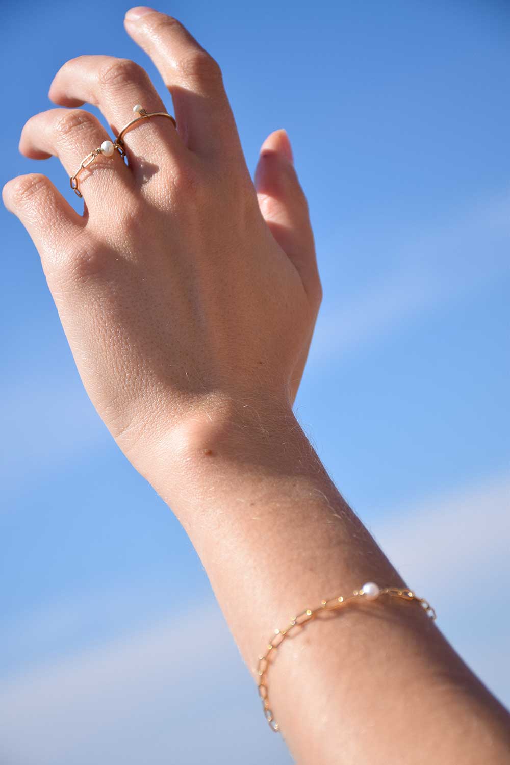 Ensuès | Bague réglable perlée (3879476756598)