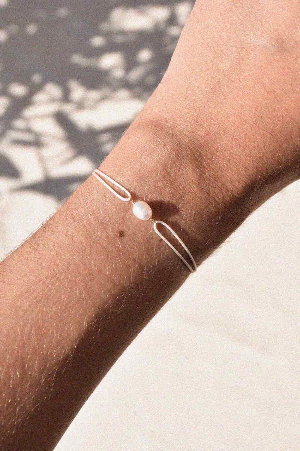 Bracelet cordon perlé (4714183590028)