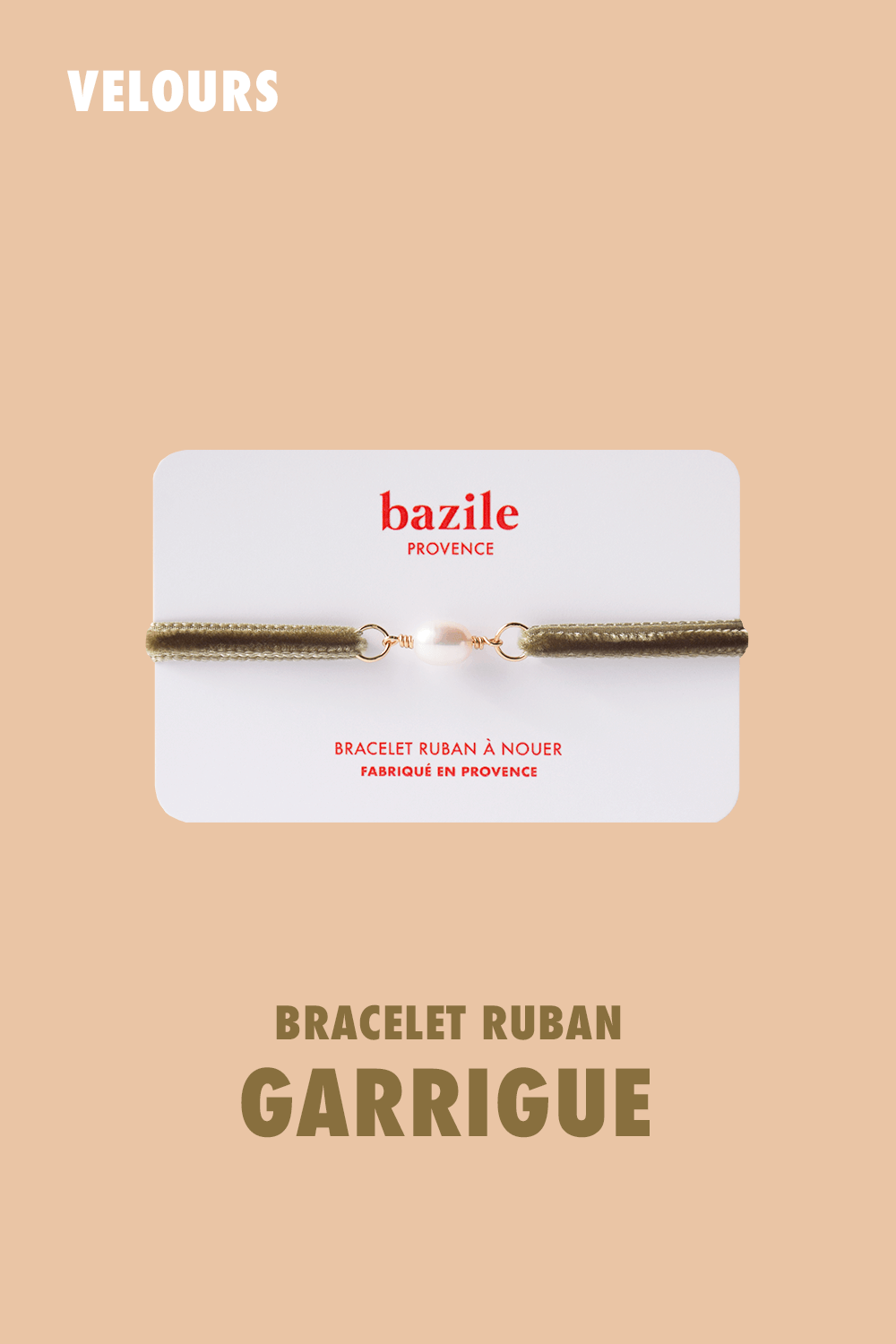 Bracelet ruban de velours | Garrigue