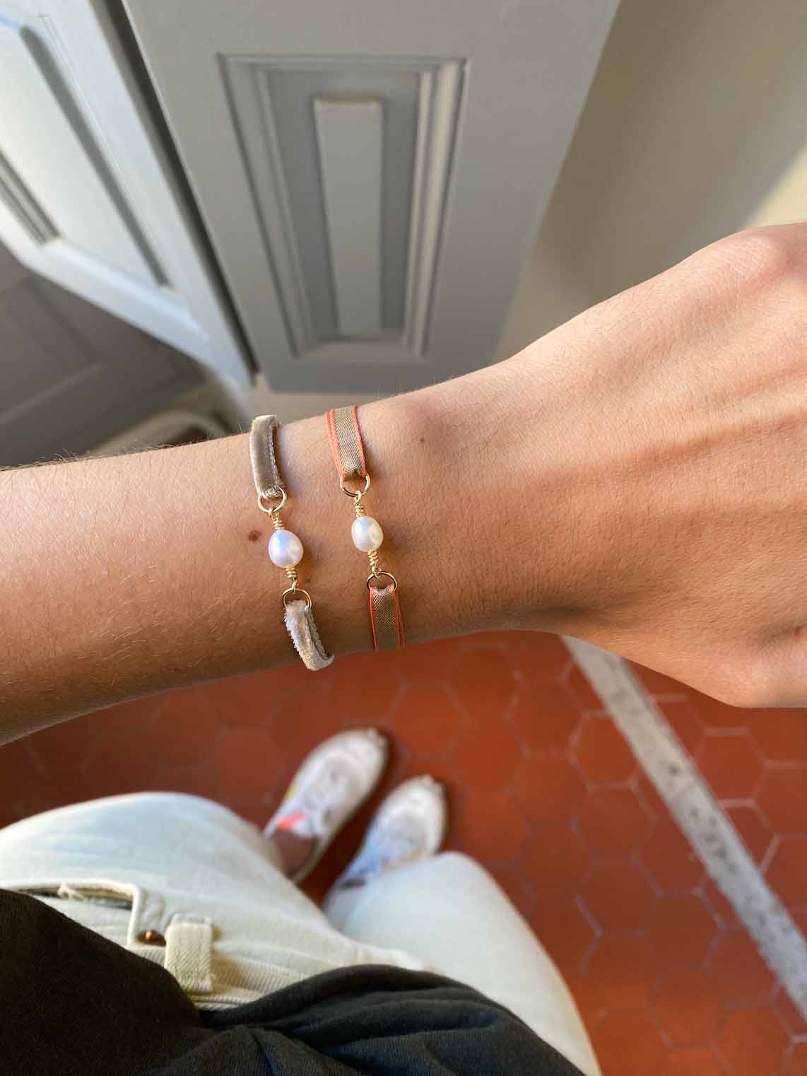 Bracelet ruban de velours | Garrigue