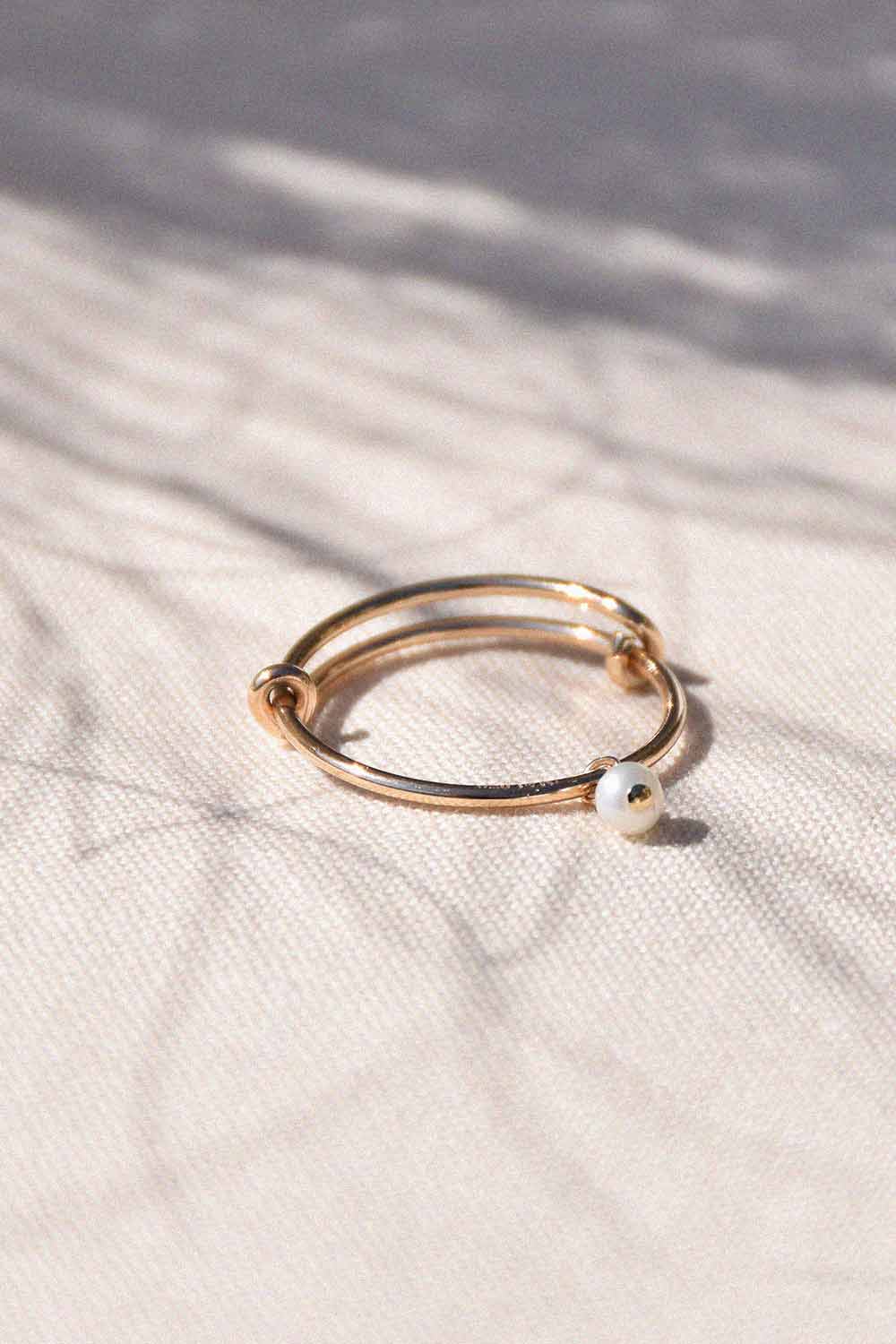 Ensuès | Bague réglable perlée (3879476756598)