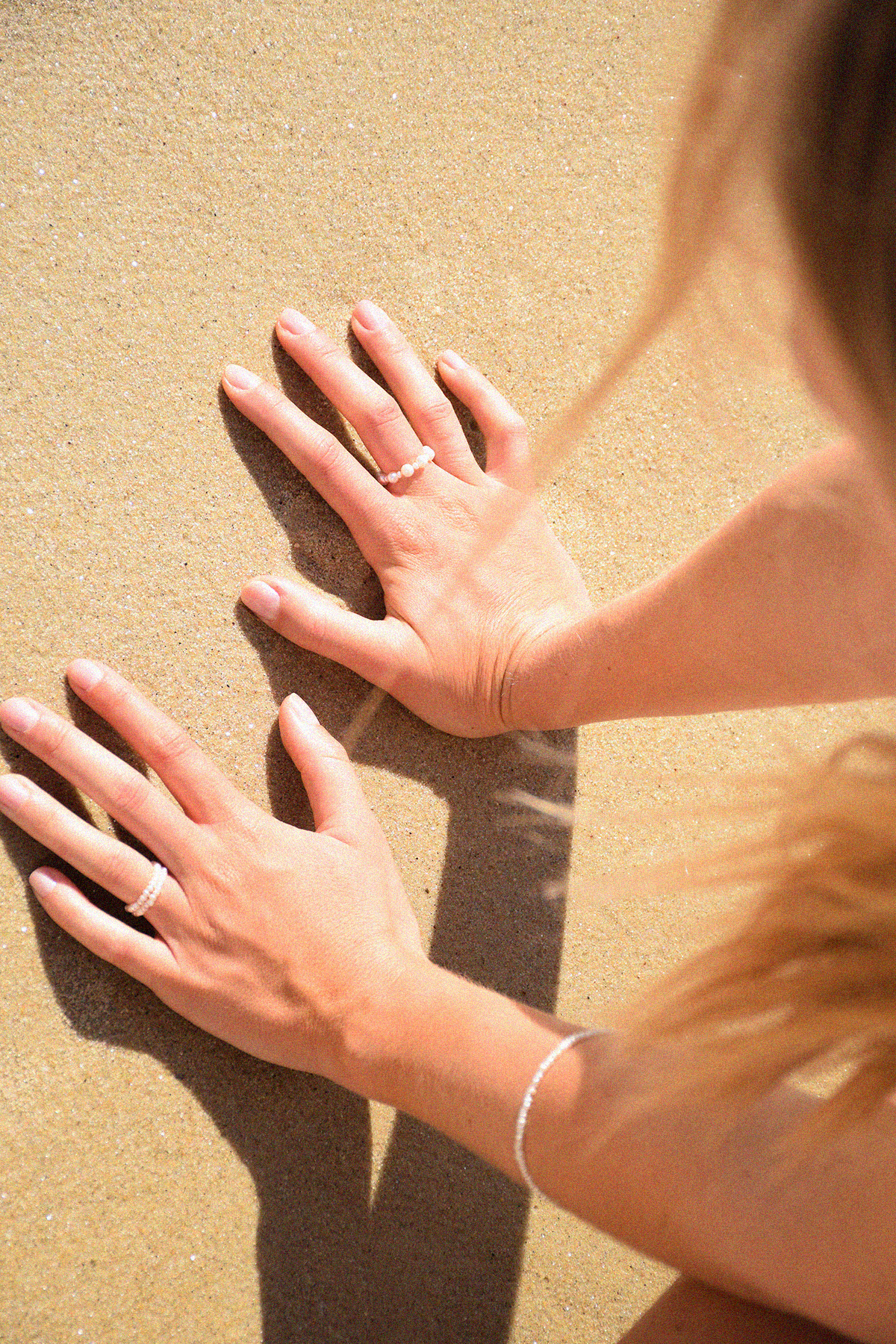 Establon | Bague perles blanches