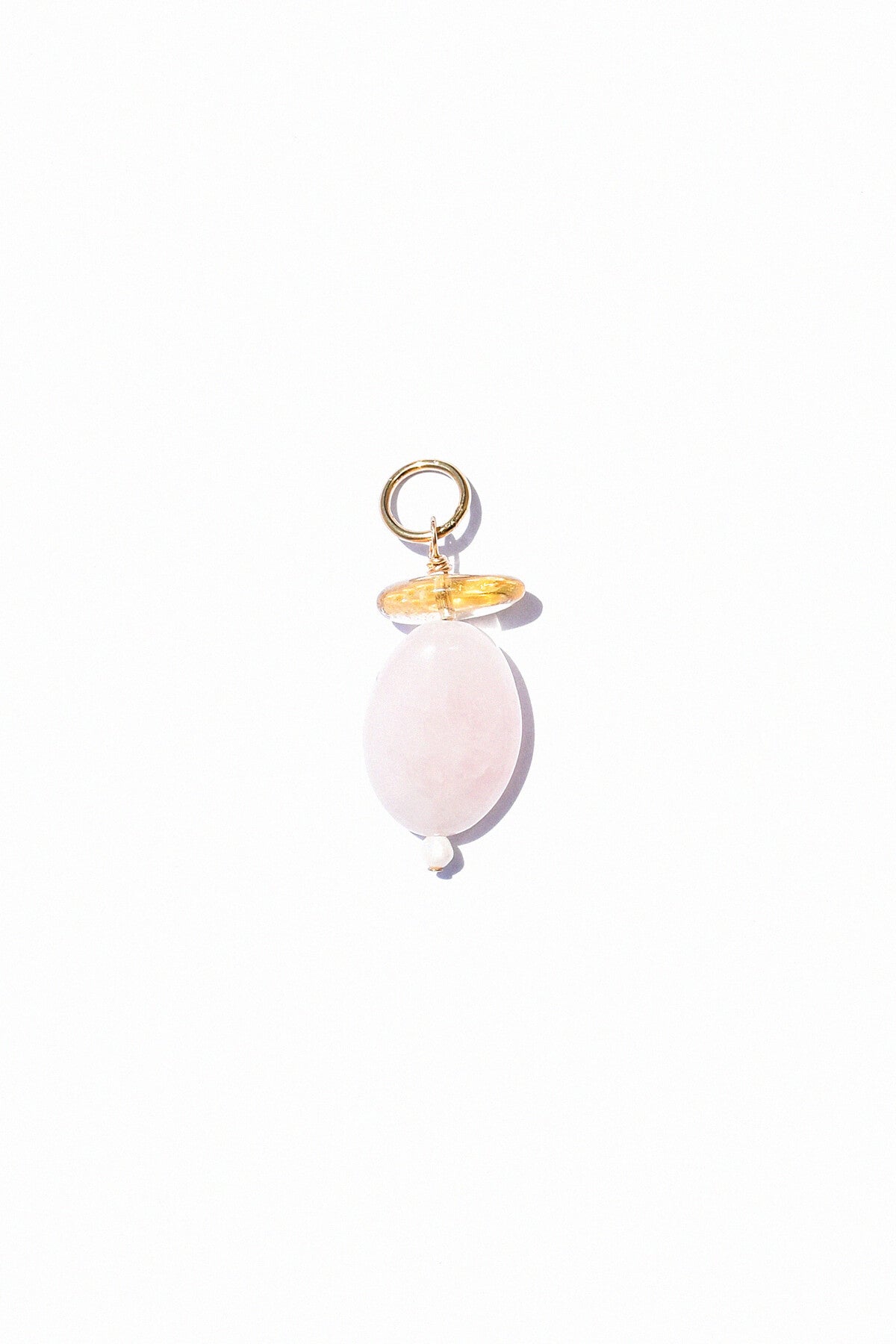 IBIZA | PENDENTIF CITRINE ET QUARTZ ROSE