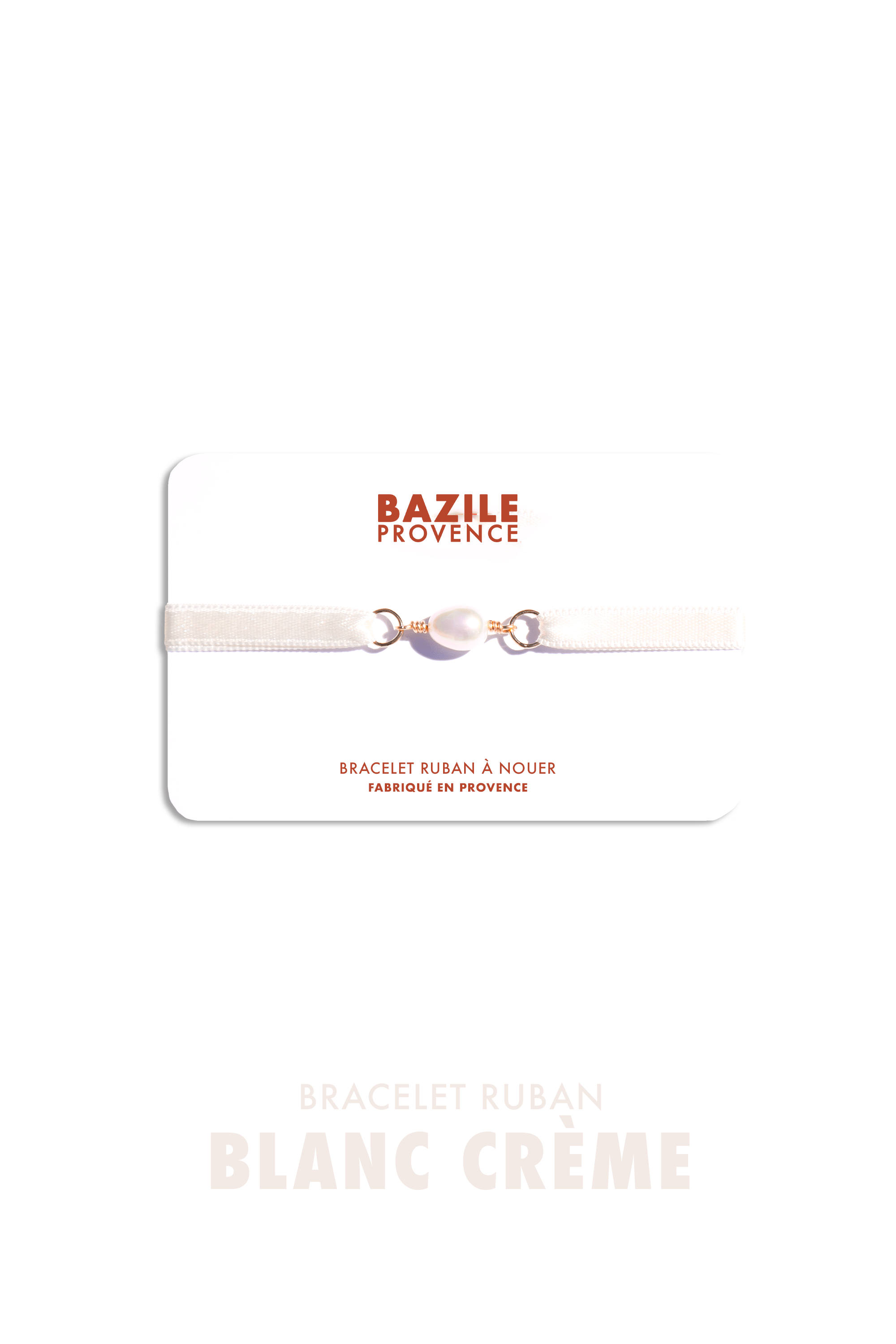 Bracelet ruban |  Blanc Crème
