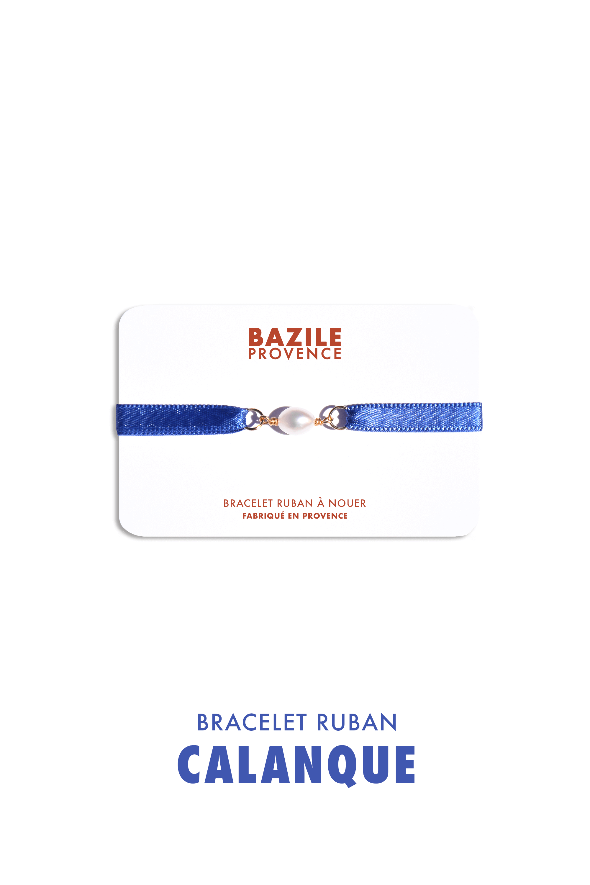 Bracelet ruban | Bleu Calanque