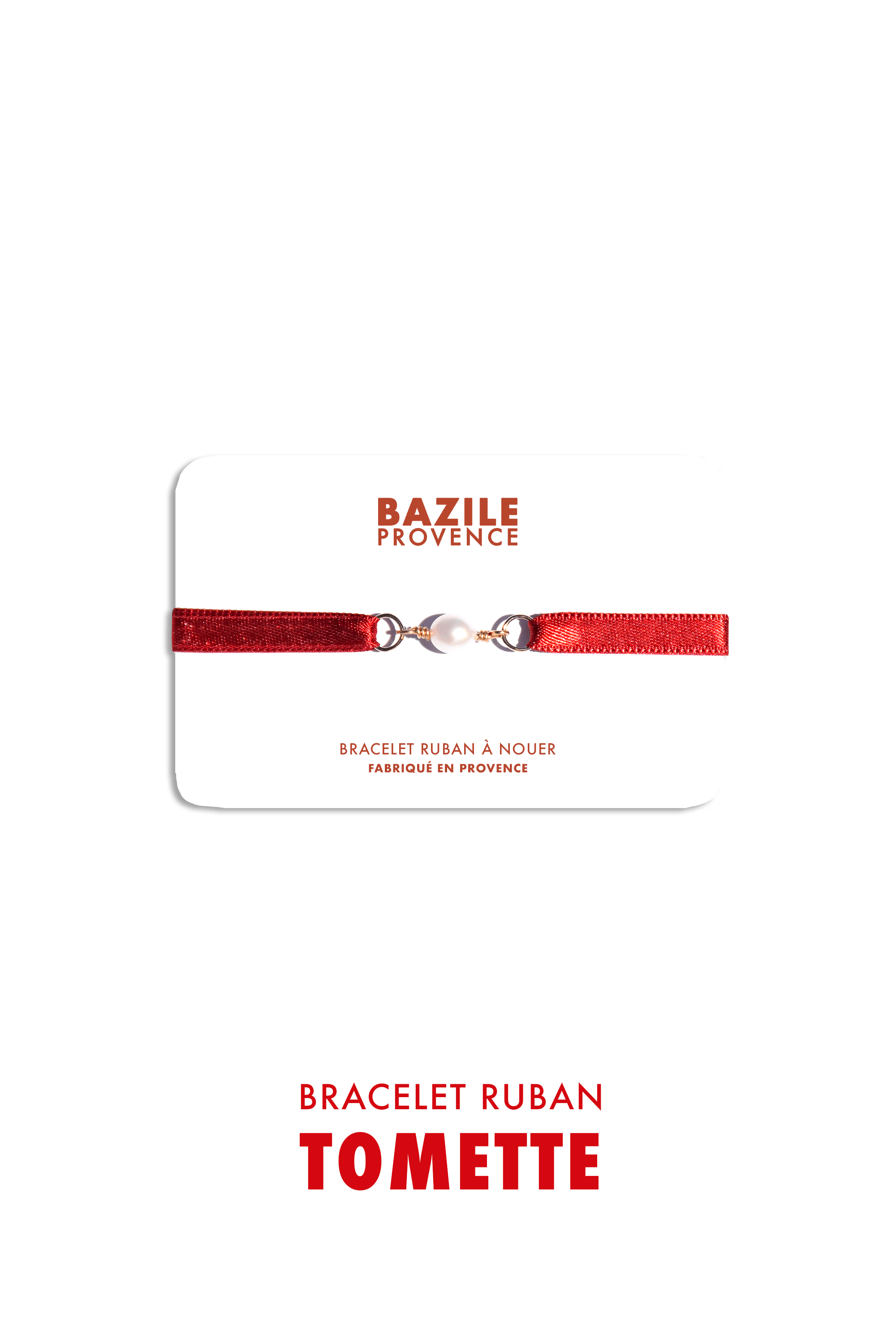 Bracelet ruban | Rouge Tomette
