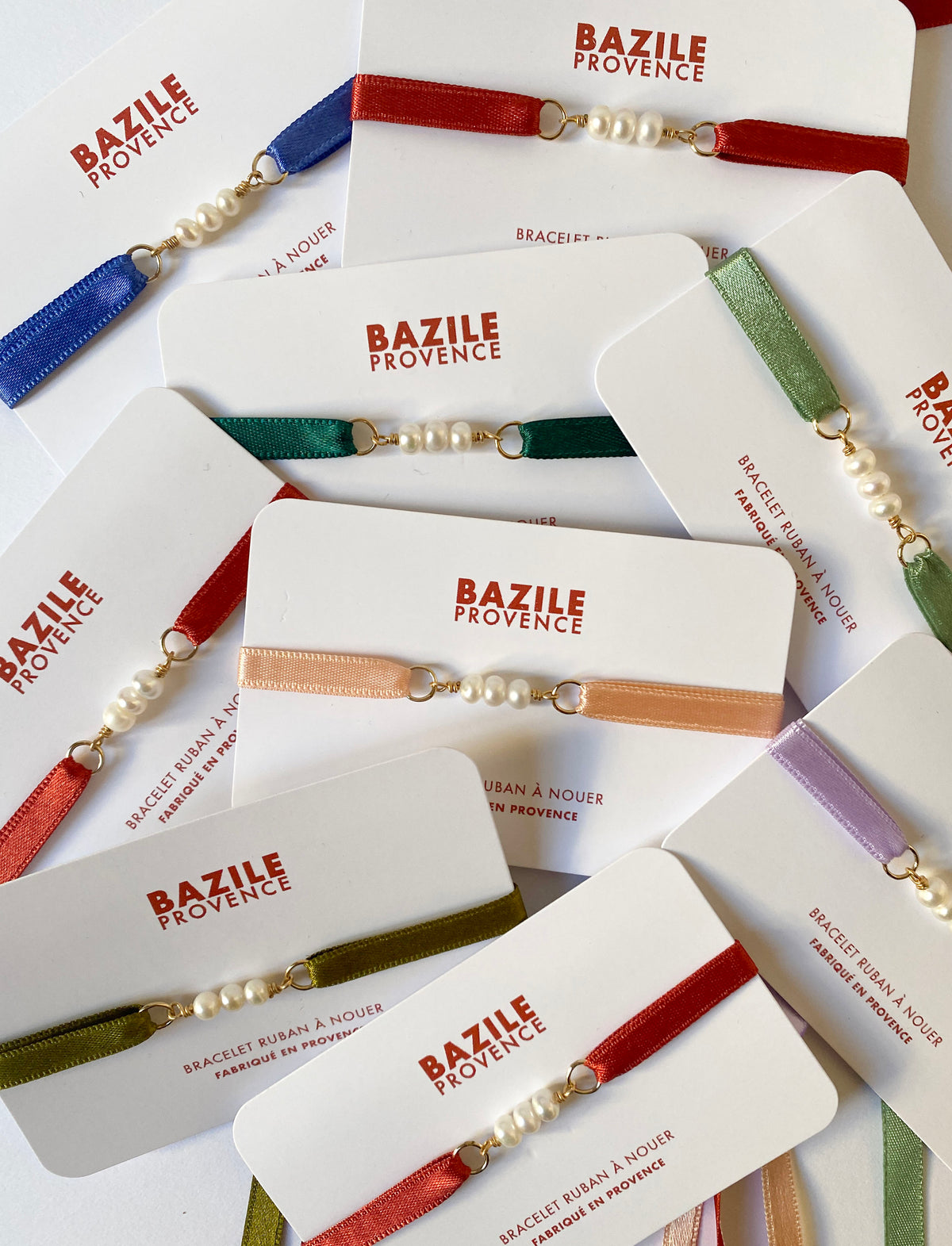 Bracelet ruban 3 perles