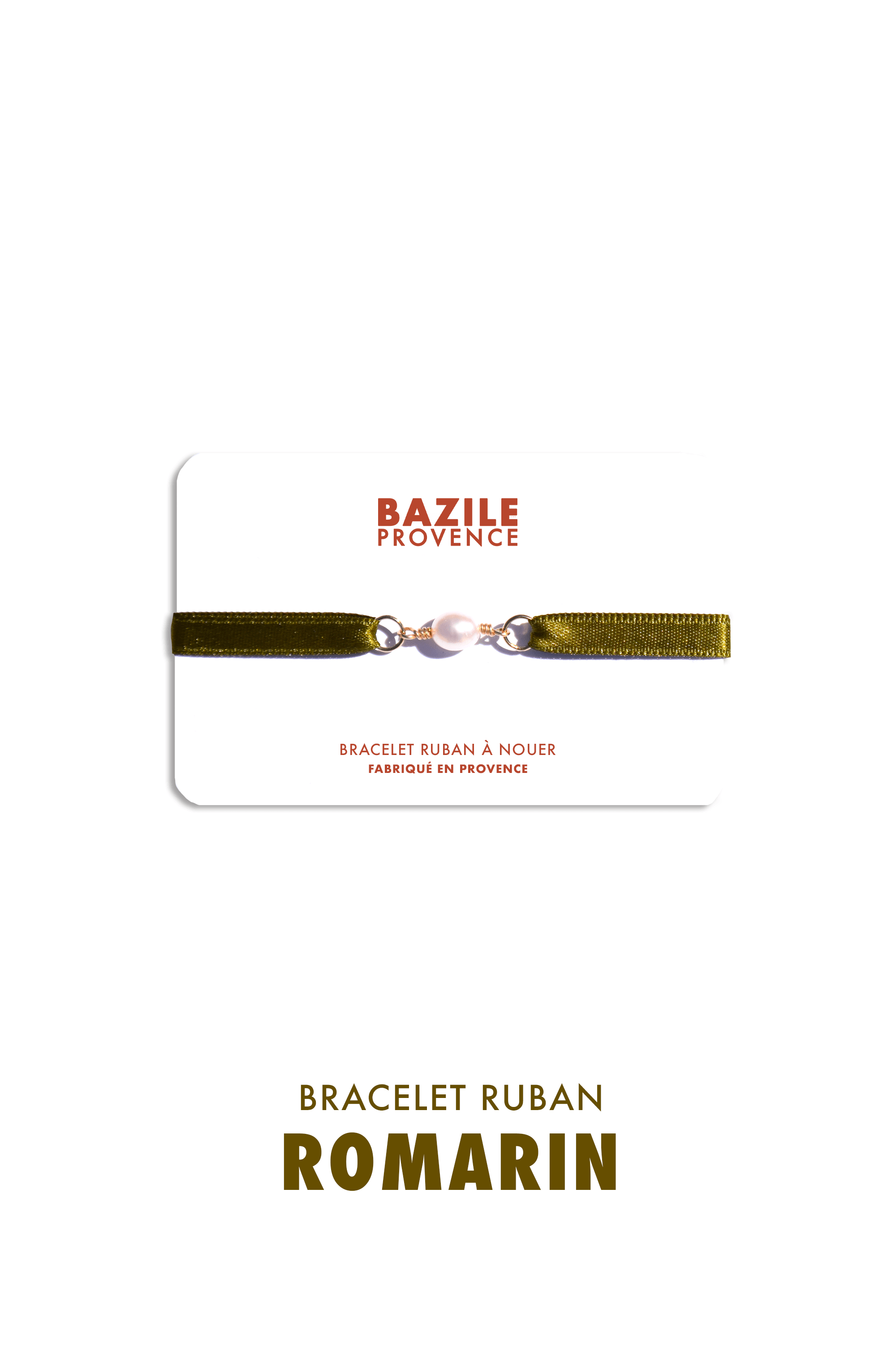 Bracelet ruban | Vert Romarin