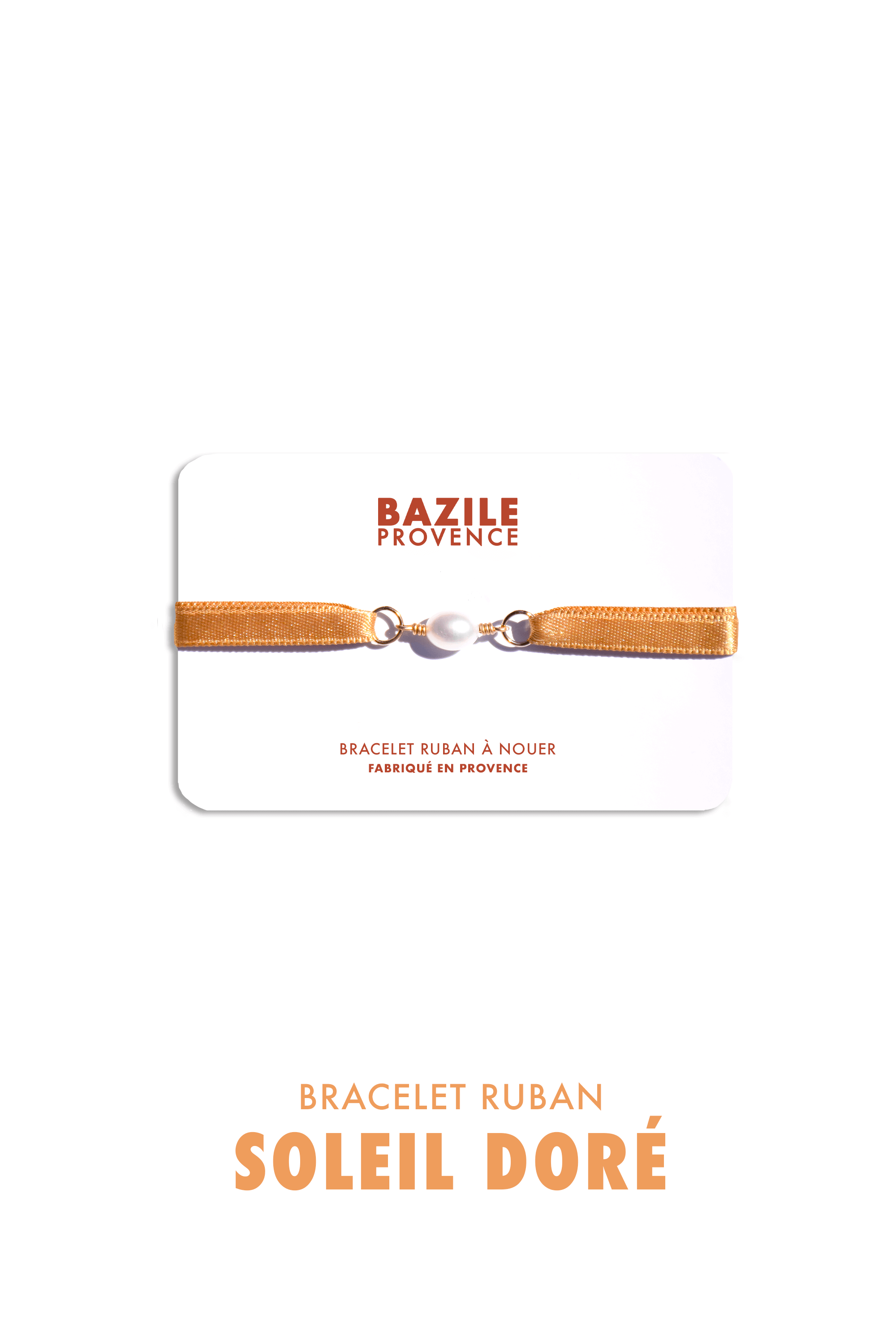 Bracelet ruban | Soleil doré