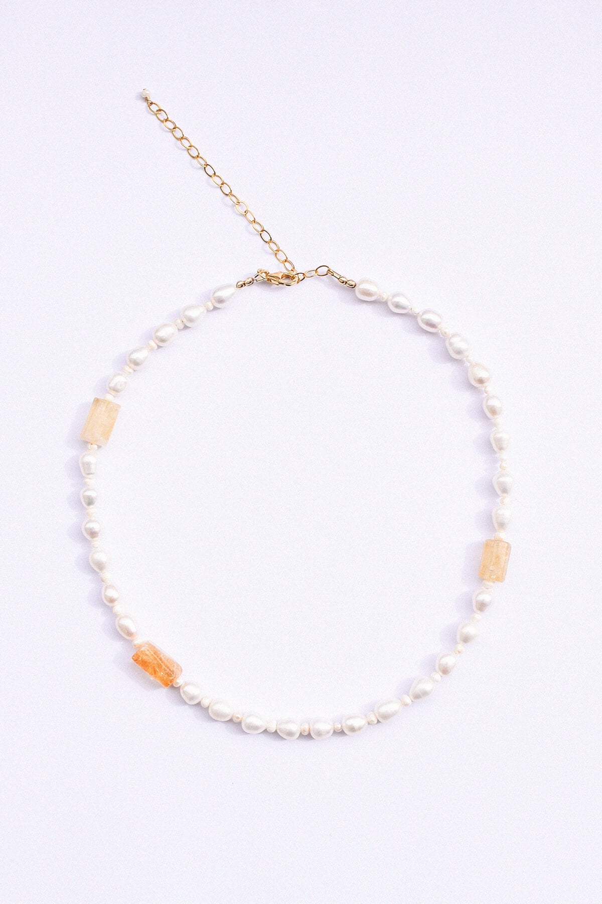 Riviera | Collier citrines et perles