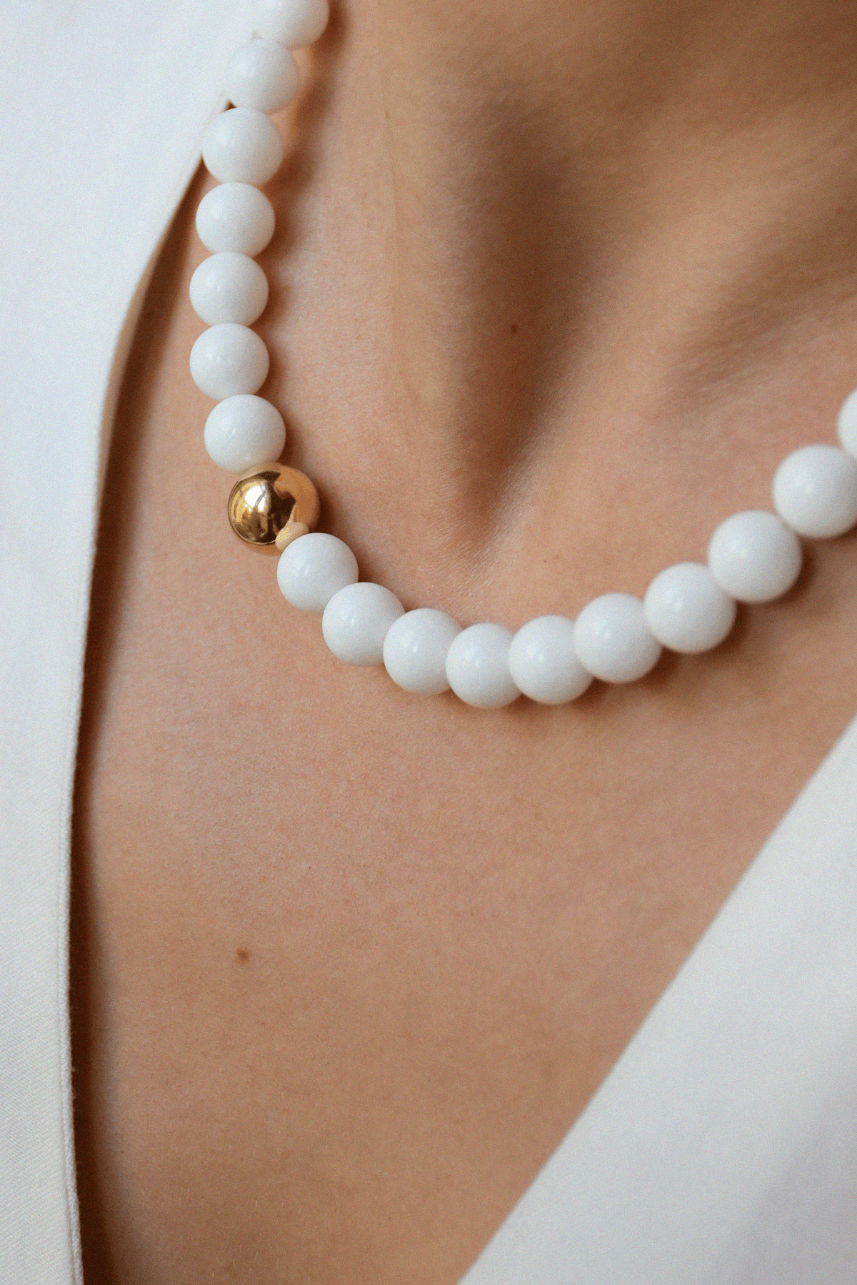 Olivia | Collier perles de jade