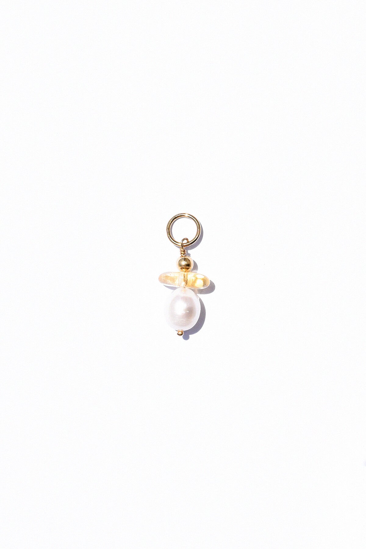 SOLAR | PENDENTIF CITRINE ET PERLE DE CULTURE