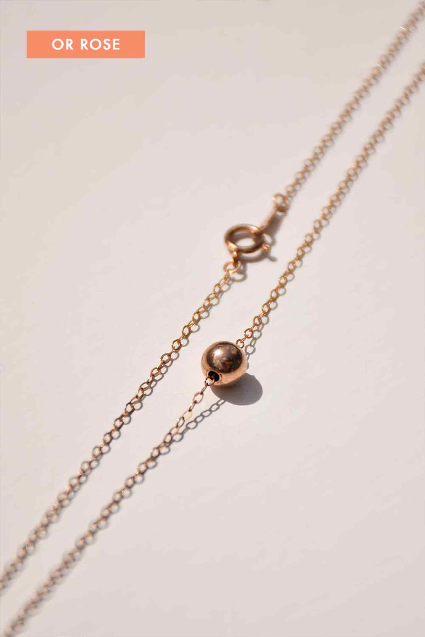 Canebière | Collier boule or rose