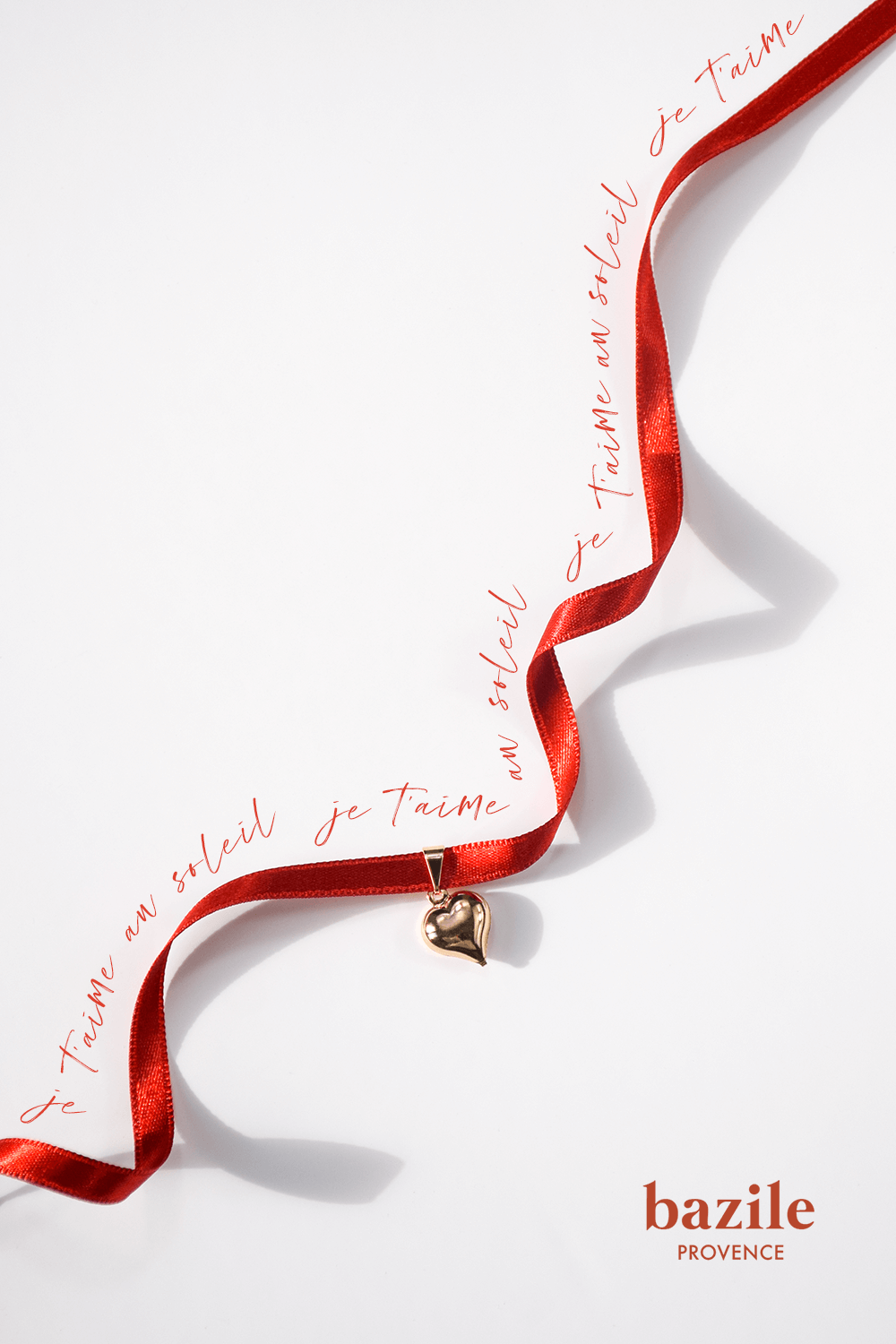 Coeur d'Or | Pendentif et bracelet ruban
