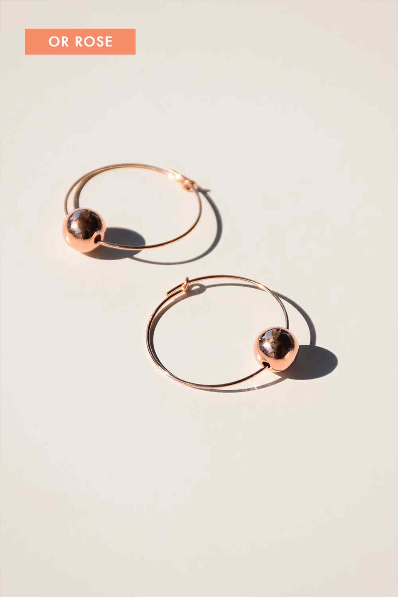 Canebière | Créoles boules or rose