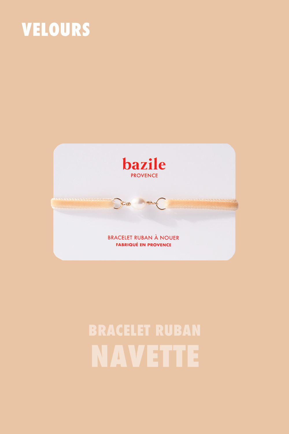 Bracelet ruban de velours | Navette