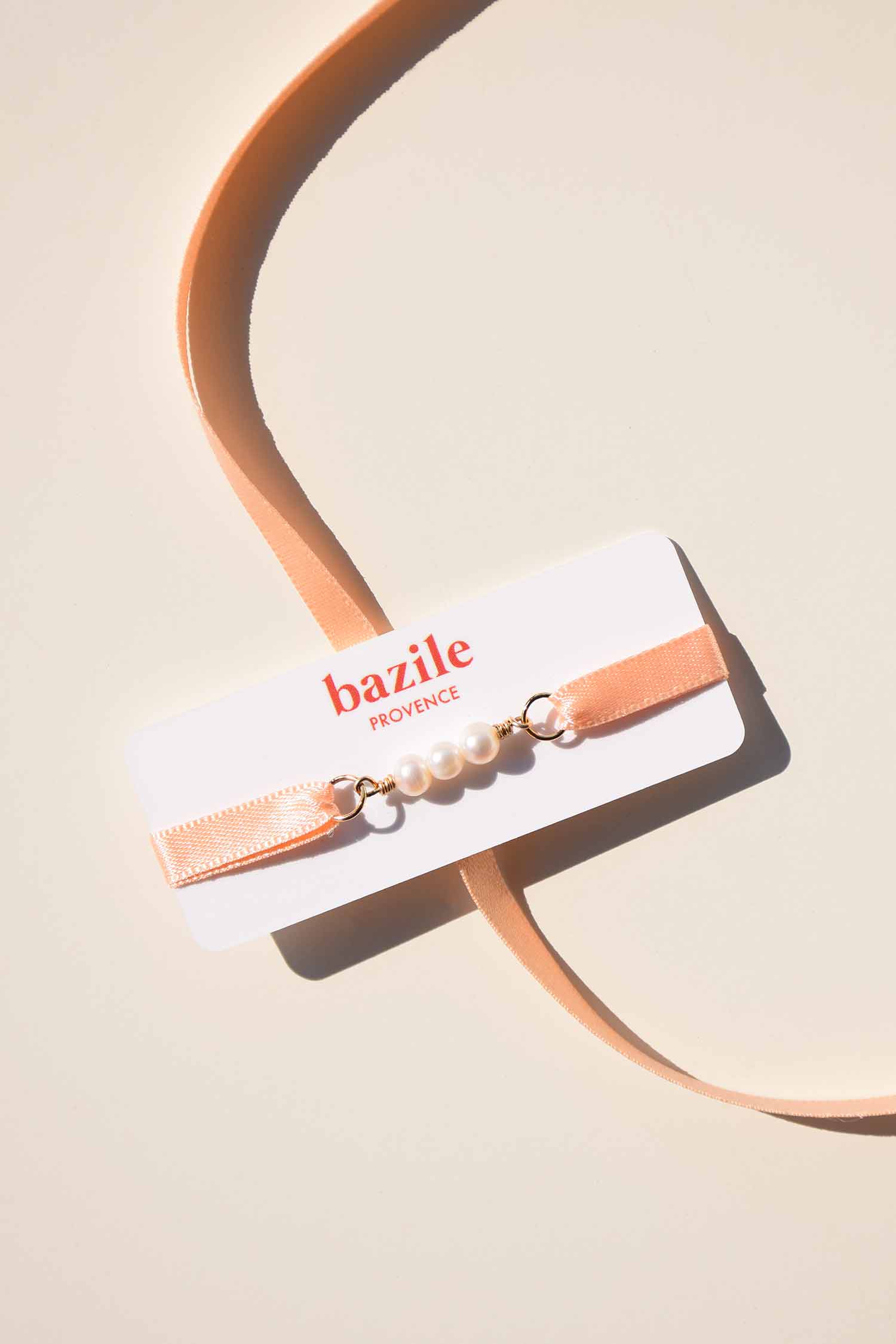 Bracelet ruban | Rose sorbet