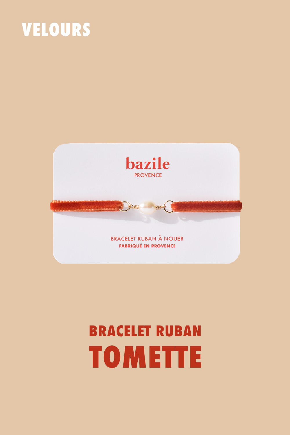 Bracelet ruban de velours | Tomette