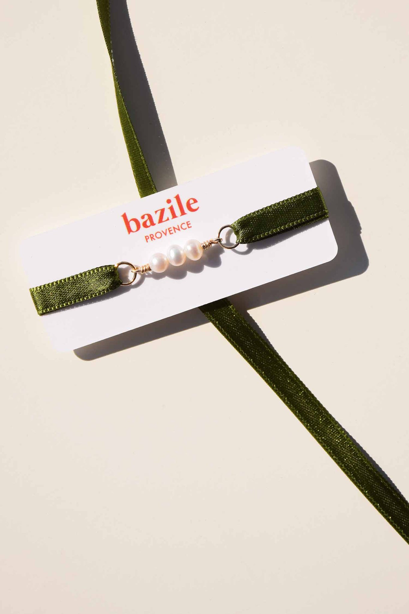 Bracelet ruban | Vert olive