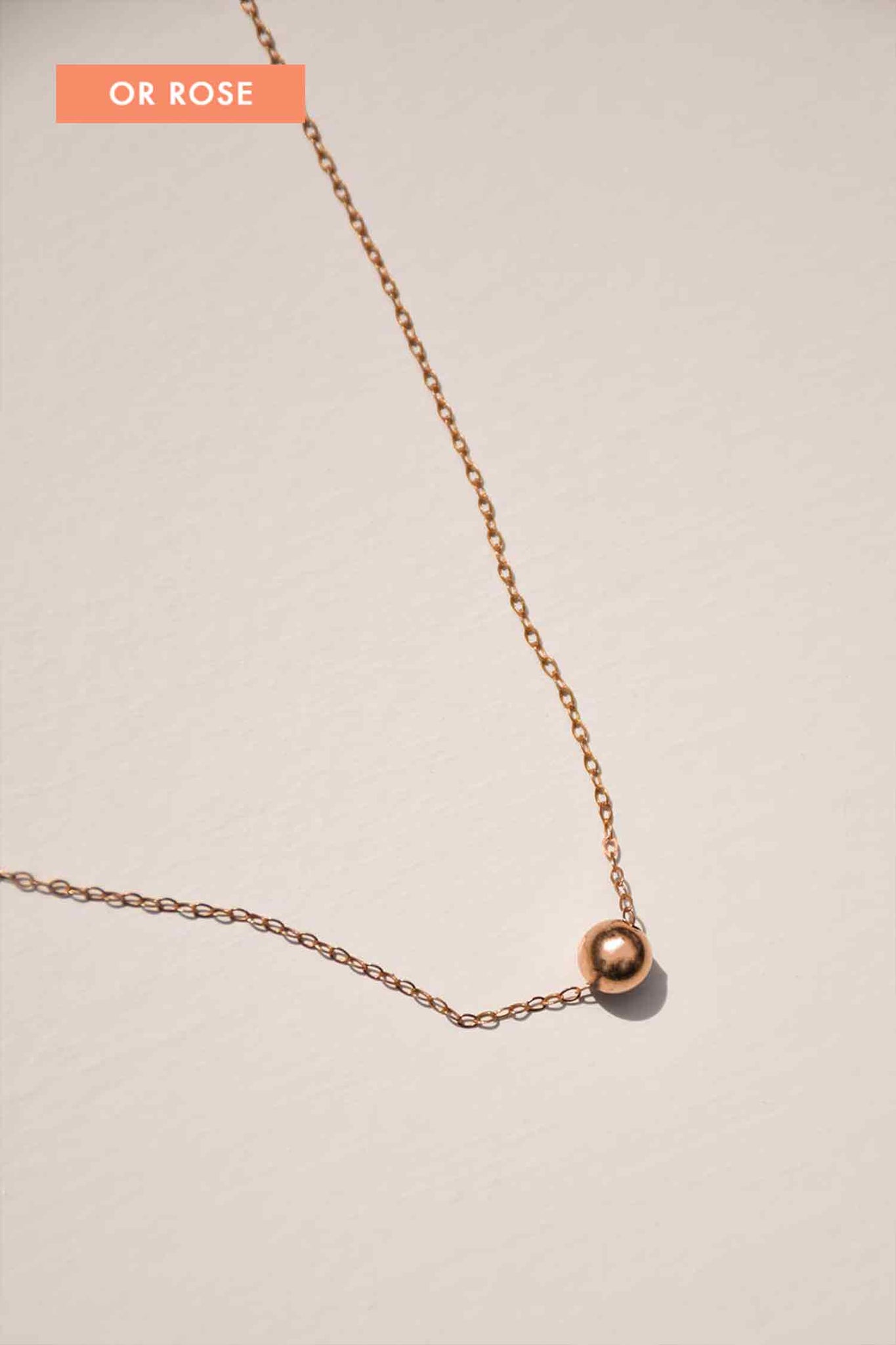 Canebière | Collier boule or rose