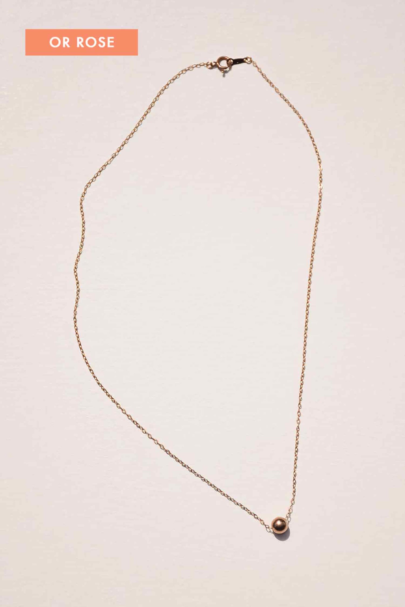 Canebière | Collier boule or rose