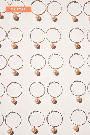 Estaque | Créoles or rose