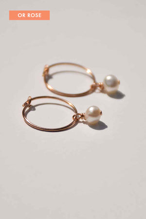 If | Mini créoles or rose