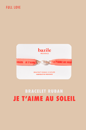 Bracelet ruban | Je t'aime au soleil