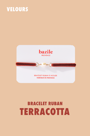 Bracelet ruban de velours | Terracotta